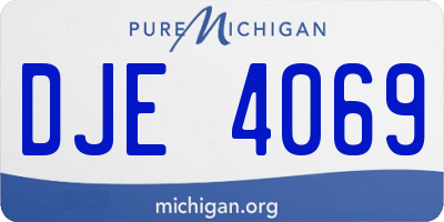 MI license plate DJE4069