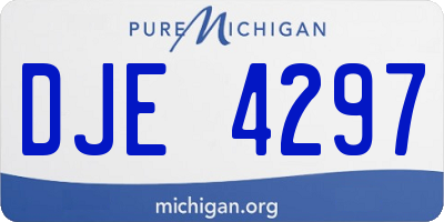 MI license plate DJE4297
