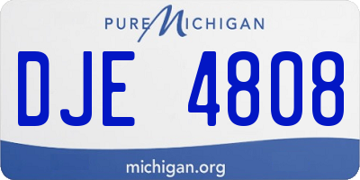 MI license plate DJE4808
