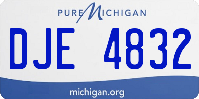 MI license plate DJE4832