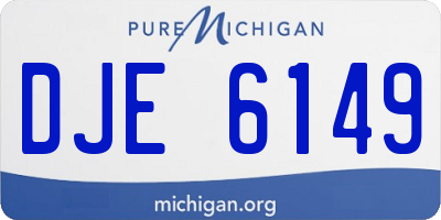 MI license plate DJE6149