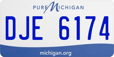 MI license plate DJE6174