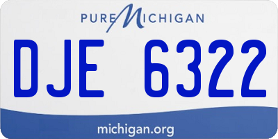 MI license plate DJE6322