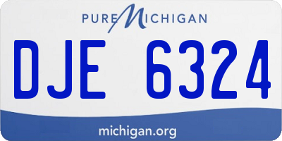 MI license plate DJE6324