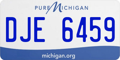 MI license plate DJE6459