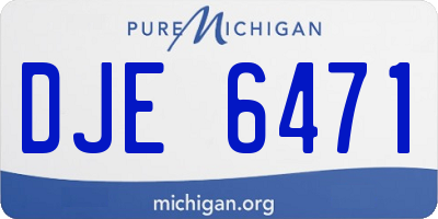 MI license plate DJE6471