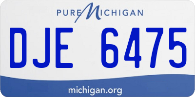 MI license plate DJE6475