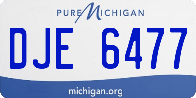 MI license plate DJE6477