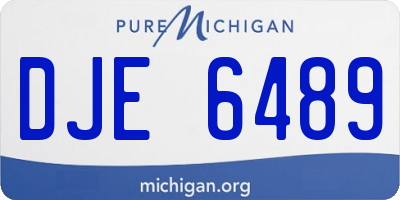MI license plate DJE6489