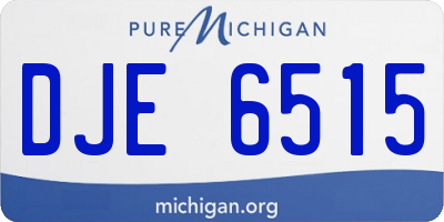 MI license plate DJE6515