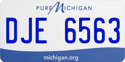MI license plate DJE6563