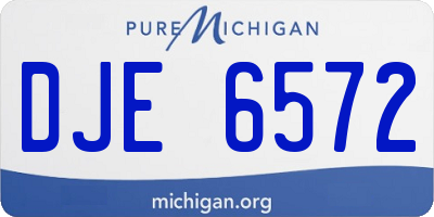MI license plate DJE6572
