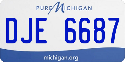 MI license plate DJE6687