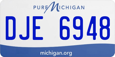 MI license plate DJE6948