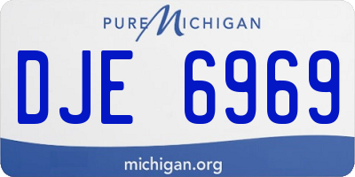 MI license plate DJE6969