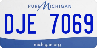 MI license plate DJE7069