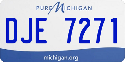 MI license plate DJE7271