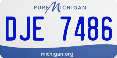 MI license plate DJE7486