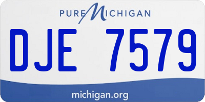 MI license plate DJE7579