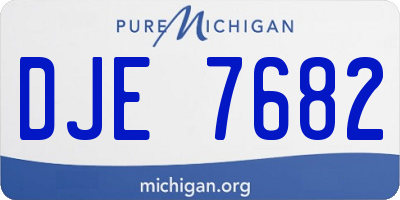 MI license plate DJE7682