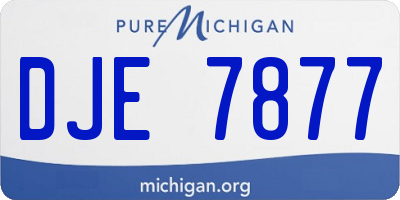 MI license plate DJE7877