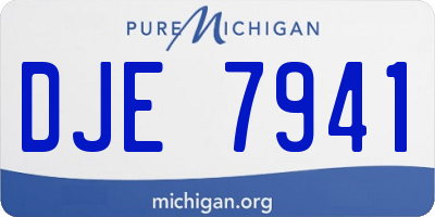 MI license plate DJE7941
