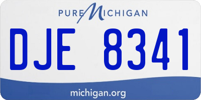 MI license plate DJE8341