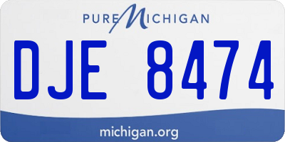 MI license plate DJE8474