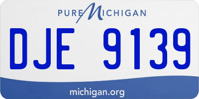 MI license plate DJE9139