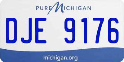 MI license plate DJE9176