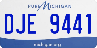 MI license plate DJE9441