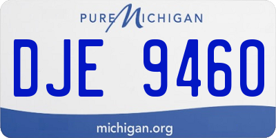 MI license plate DJE9460