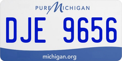 MI license plate DJE9656