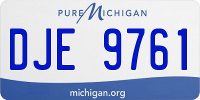MI license plate DJE9761