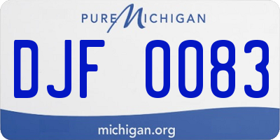 MI license plate DJF0083