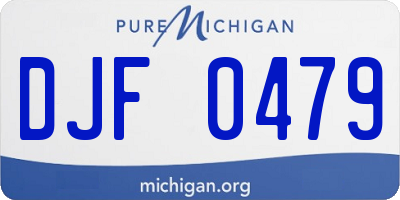 MI license plate DJF0479