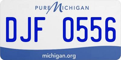 MI license plate DJF0556