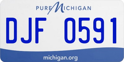 MI license plate DJF0591