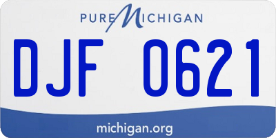 MI license plate DJF0621