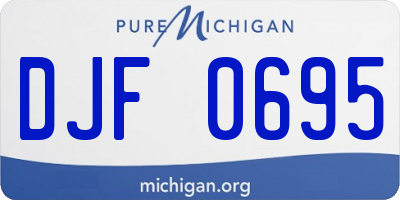 MI license plate DJF0695