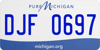 MI license plate DJF0697
