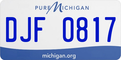MI license plate DJF0817