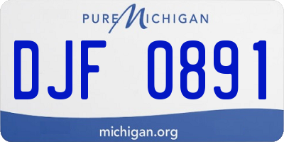 MI license plate DJF0891