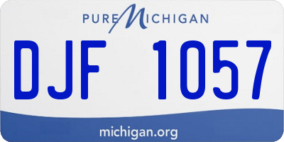 MI license plate DJF1057