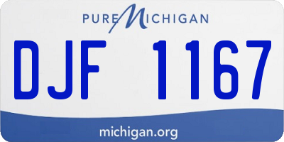 MI license plate DJF1167