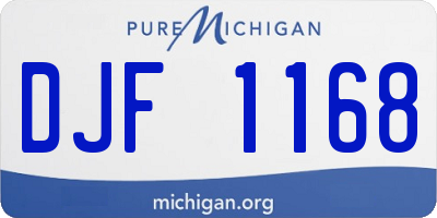 MI license plate DJF1168