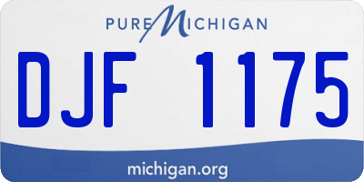 MI license plate DJF1175
