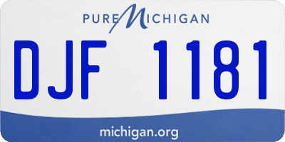 MI license plate DJF1181
