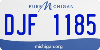 MI license plate DJF1185
