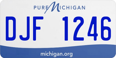 MI license plate DJF1246